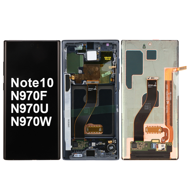 Mobile Phone Repair Part Original Super AMOLED TFT Digitizer Touch Screen Frame Note 10 Display LCD for Samsung SM-N970F N9700
