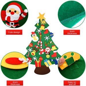 Árbol de Navidad de Fieltro DAMAI para Manualidades con Pegatinas para Niños, Decoración Navideña para el Hogar, Adornos Navideños para Regalos de Navidad y Año Nuevo - Product Image 3
