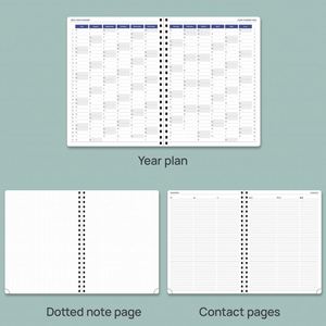 Custom School Hardcover Leather Thread Sewing Homeschool Planning <b>Daily</b> <b>Planner</b> Gift - Product Image 4