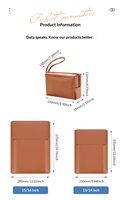 Sac pour ordinateur portable en cuir avec support, multifonction, dissipation de chaleur, imperméable, durable, housse pour ordinateur portable personnalisée avec support, 14 15 pouces