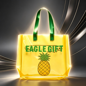 Custom Logo Clear PVC Laser Holographic Bag Hologram Handle Bag Waterproof Pvc Iridescent Shopping Bag - Product Image 2