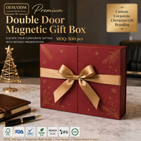 Magnetische Gatefold-Geschenkbox für Unternehmen OEM ODM 2,5mm Graupappe Notizbuch USB-Einsatz FSC BRC Jahresend-Geschäftsgeschenk MOQ500