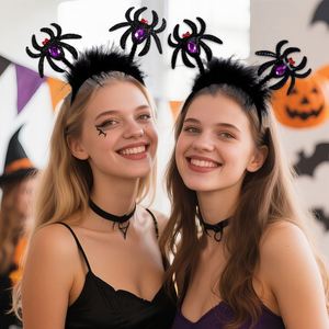New <b>Halloween</b> Headband Kids Spider Bat Clip With Feathers Creepy Hair Accessories Party <b>Decorations</b> 3 in 1 - Product Image 3