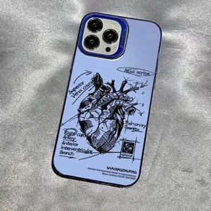 <span class=keywords><strong>Cover</strong></span> per <span class=keywords><strong>iPhone</strong></span> 15 <span class=keywords><strong>Pro</strong></span> <span class=keywords><strong>Max</strong></span> 14 13 12 <span class=keywords><strong>11</strong></span> XS XR con Design Popolare Graffiti Cuore Inglese, Cornice Placcata alla Moda, Antiurto - Product Image 5