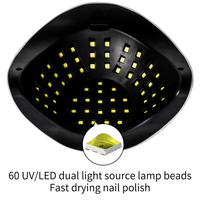 Séchoir à ongles professionnel professionnel 180W pour lampe à ongles à gel, avec capteur automatique pour la maison et le salon de manucure.