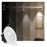 Plafonnier LED encastré moderne en acier pressé personnalisable, sans bruit, sans scintillement, à intensité variable, 3000K 4000K 6000K 6W, pour intérieur
