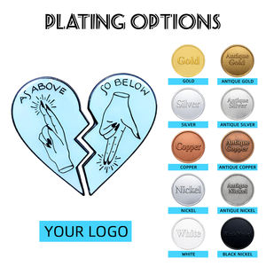 Juegos de insignias personalizadas de metal con personajes esmaltados, broches de solapa, colecciones estilo rompecabezas, souvenirs entrelazados sin presión, MOQ. - Product Image 3