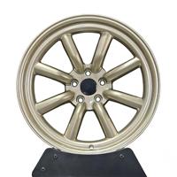 Rines de Aleación de Aluminio Forjado de 16-20 Pulgadas, Color Dorado Brillante, Estilo JDM Clásico de 8 Radios, PCD ET Personalizado, para Autos Sedán Japoneses Retro