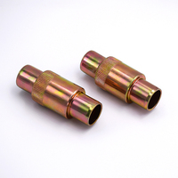 Manchon de connexion moleté usiné sur mesure par CNC, pièce tournée plaquée zinc colorée pour pièces détachées automobiles et de machines