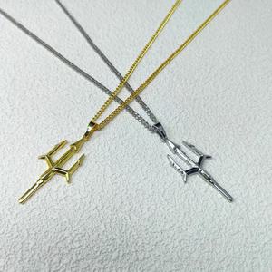 Collar con Colgante Poseidon Trident 2026, Impermeable, Acero Inoxidable 316L, Cadena de Bambú en Color Dorado y Acero, Estilo Hip-Hop, Unisex, Nicho - Product Image 2