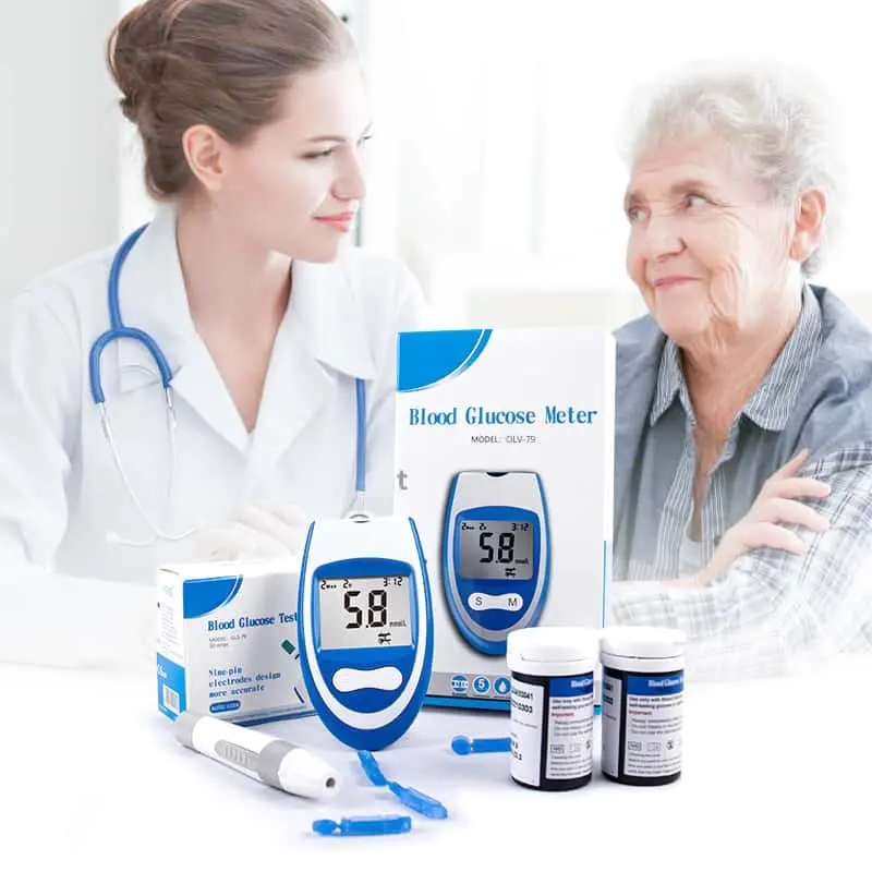 2022 NEW Portable Code Free Digital Glucometer Kit non invasive Blood Smart Sugar level monitor Glucose Meter for Home Hospital