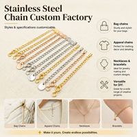 Chaîne d'extension personnalisée en acier inoxydable plaqué or PVD avec fermoir mousqueton pour bracelet - Apprêts de bijouterie