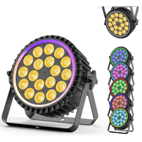 Mini projecteur LED PAR Can Wash 108W RGBWAUV DMX512 pour église, DJ, fête, bar, spectacle