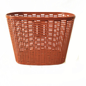 Suministros y equipos <span class=keywords><strong>de</strong></span> ciclismo para bicicleta, cesta Vintage tejida <span class=keywords><strong>de</strong></span> ratán <span class=keywords><strong>de</strong></span> plástico, cesta plegable para bicicleta para mujer - Product Image 1