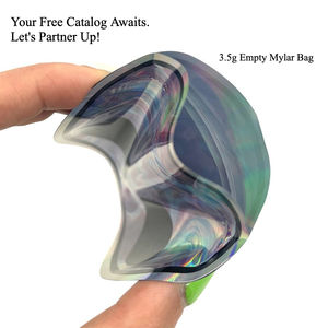 Bolsa de Papel de Aluminio con Cierre Hermético, Forma Troquelada, 3.5g, <span class=keywords><strong>Cali</strong></span> Mylar, a Prueba de Olores, para Té de Hojas Sueltas, Hierbas de Aromaterapia - Product Image 2