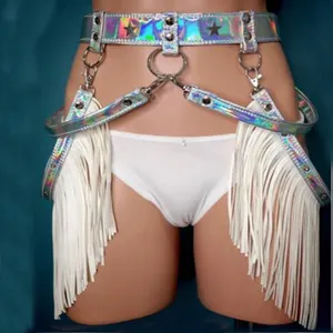 Yeni Vintage püskül Boho Fringe kadınlar için geniş kemer kişilik deri esaret sapanlar bel bayan jartiyer aksesuarları