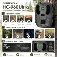 Caméra de chasse 4G HC-960Ultra-LI 120MP 4K/30fps Caméra de vision nocturne de surveillance de la faune avec service cloud de contrôle APP