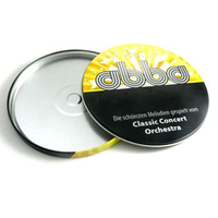 Boîte en métal ronde OEM/ODM pour le stockage de CD/DVD - Étui portable durable avec logo personnalisé