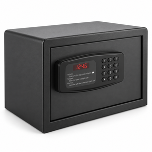 Mini Caja Fuerte Electrónica de Seguridad para Objetos de Valor de Huéspedes, 310x200x200 mm, Acero Negro con Pantalla LED y Apertura Automática de Puerta, Venta al por Mayor - Product Image 5