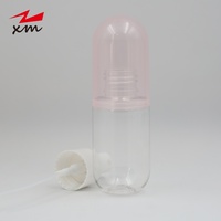 Flacon pulvérisateur vide en PET de 50 ml en forme de capsule, flacon cosmétique portable à brume fine pour voyage, vente en gros