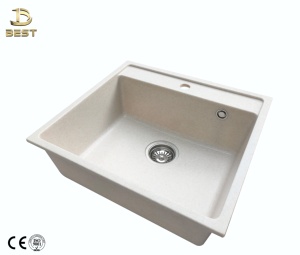 Fregadero de granito de un solo tazón de alta calidad, grifo negro hecho a mano, resistente a los arañazos y gran oferta para uso doméstico en el baño y la cocina - Product Image 5