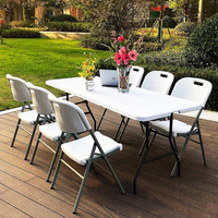 Chaises pliantes en plastique blanc simples, portables et bon marché pour événements et fêtes en plein air (vente en gros)