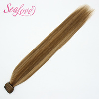 Extension de queue de cheval brune en cheveux naturels russes, avec clip et cordon de serrage