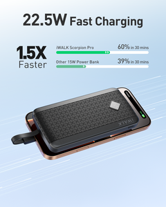 Chargeur portable mince <span class=keywords><strong>de</strong></span> style professionnel à haute capacité 10000mAh, charge rapide 22.5W, batterie externe universelle avec 2 câbles pour hommes - Product Image 4