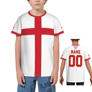 פיטספי שם מותאם אישית מספר דגל בריטניה חולצות טריקו תלת מימד לילדים נוער ילד ילדה חולצות ג'רזי כדורגל כדורגל אוהדי מתנה חולצה