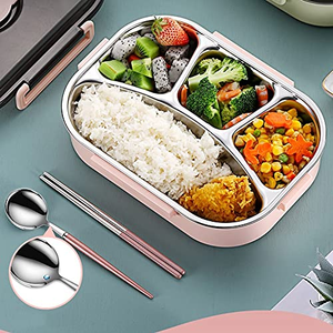 Lonchera Bento de Acero Inoxidable Reutilizable a Prueba de Fugas con Logotipo Personalizado, Contenedor de Alimentos para Preparación de Comidas OEM ODM, Empaque de Marca Privada - Product Image 2