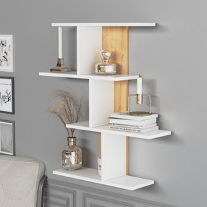 <strong>Wall</strong> <strong>Shelf</strong> <strong>Unit</strong> <strong>White</strong> Vertical Floating <strong>Shelf</strong>-Narrow Decorative for Bedrooms Living Rooms <strong>Wall</strong> Mount Modern <strong>Wall</strong> Decor <strong>Shelves</strong> - Product Image 4