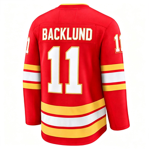 Men's Fully Stitched Hot Player Hockey-Jerseys <strong>Jonathan</strong> Huberdeau Mikael Backlund Jacob Markstrom Andrew Mangiapane Nazem Kadri - Product Image 3