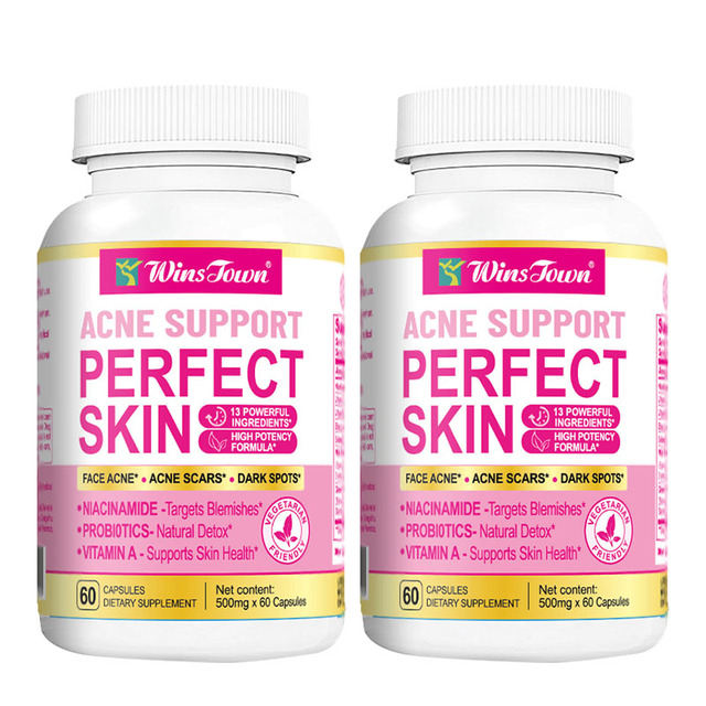 Winstown ACNE Support Perfect Skin Capsule Oem Herbal Plant Supplements Skin Care Acne Clean Capsules Healthy Smooth Capsules