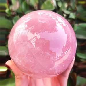Esfera de Cristal de Cuarzo Rosa Natural de <span class=keywords><strong>Alta</strong></span> Calidad, Bola de Cristal Rosa de Gran Tamaño, Energía de Amor, Globo del Alma para Regalo - Product Image 3