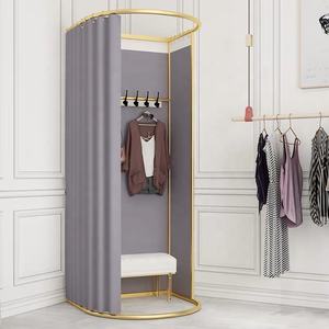 פשוט בגדי חנות מתכת נייד הולם חדר מסגרת עיצוב בנות חדר הלבשה - Product Image 5