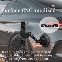 Brazo articulado personalizado Cámara ajustable Articulación con interfaz de tornillo de 1/4 pulgadas, tecnología CNC para monitores LCD, luces LED