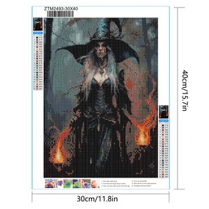 La strega <span class=keywords><strong>antica</strong></span> 30x40cm/11,8x15,7 in <span class=keywords><strong>pittura</strong></span> diamante rotondo 5d per il regalo mosaico arte <span class=keywords><strong>pittura</strong></span> di arte diamante - Product Image 1