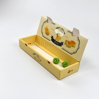 Boîte en Carton pour Dessert pâtisserie jaune, vente en gros, pliable, supermarché, stockage de détail, boîte d'emballage de gâteau au fromage sucré