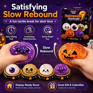 Squishies d'Halloween : Fantôme, <span class=keywords><strong>Citrouille</strong></span>, Dumpling – Jouets anti-stress amusants, Boîte mystère à presser, Cadeaux de fête d'Halloween - Product Image 4