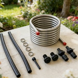 Jacuzzi Portátil de Leña para Exteriores, Plegable y Ligero, con Kit de Serpentín de Acero Inoxidable para Acampar, Caravanas, Jardín, <span class=keywords><strong>Glamping</strong></span> y Spa - Product Image 6