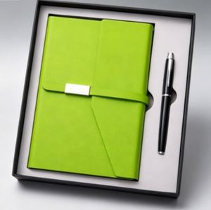 Ensemble cadeau stylo et carnet d'affaires haut de gamme, ensemble personnalisé carnet et stylo, couverture en cuir PU A5, ensemble cadeau journal avec boîte - Product Image 1