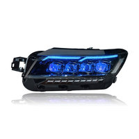 Pour VW Passat 2019-2020, ensemble de phares LED style matrice, DRL bleu, clignotant séquentiel, lentille de projecteur, Plug and Play, paire