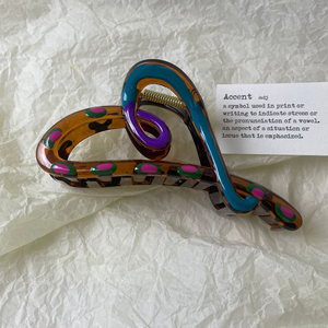 Pinza de color Sweet Design Sense, una pinza de tiburón de plástico grande en la parte posterior de la cabeza de una mujer, pinza de pelo de gran volumen - Product Image 4