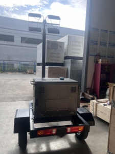 Générateur diesel silencieux 5 kW en promotion avec démarrage à distance, châssis ouvert et tour d'éclairage mobile, moteur pour éclairage et <span class=keywords><strong>phare</strong></span> - Product Image 5