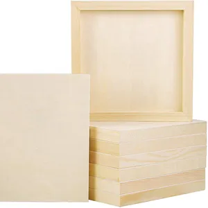 Professional Unfinished Wood Cradled Painting Boards Natural Wood Artist Canvas Panel Board For Art And Craft