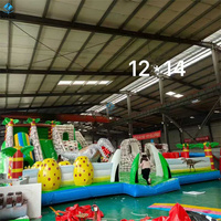 Château gonflable commercial géant à thème de dessin animé, toboggan, aire de jeux, maison de rebond, château gonflable, trampoline gonflable pour fête d'enfants
