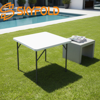 Table de camping carrée ultra-légère et pliable, nouveau design pour la plage, le sable, l'herbe et les terrains instables en extérieur