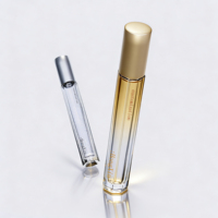 Flacon de parfum hexagonal en verre de 10 ml, personnalisé avec logo et couleur, en gros, long et fin, vide, avec compte-gouttes, pour cosmétiques et collyres