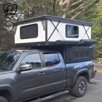 Tente de toit rigide en aluminium Huntoo avec plateforme coulissante pour 2-3 personnes, pour pick-up, idéale pour le overlanding