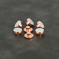 Contacteurs de relais personnalisés à rivets, têtes de contacts électriques en Ag, résistants à l'usure, certifiés ISO9001, tolérance 0,003-0,01 mm